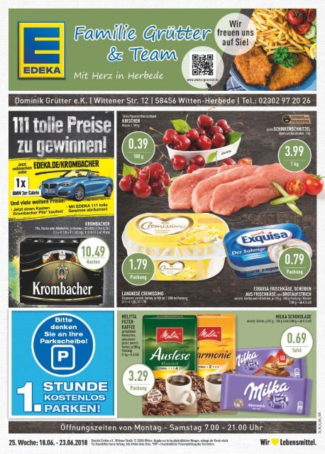 EDEKA Grütter_Angebote vom 18.06 bis zum 23.06.2018