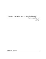 GAWK: Effective AWK Programming - The GNU Operating System