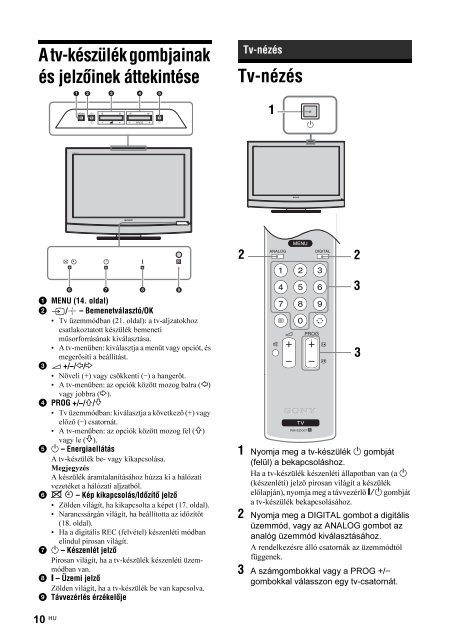 Sony KDL-40U2520 - KDL-40U2520 Consignes d&rsquo;utilisation Hongrois