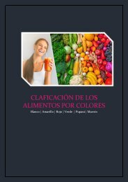 Clasificación de los alimentos por colores 