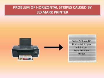 Problem Of Horizontal Stripes Caused By Lexmark Printer