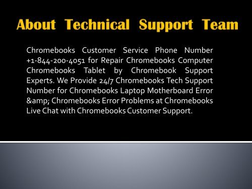 Chromebook Customer Service +1-844-200-4051