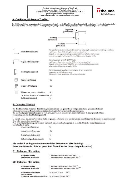 Montagehandleiding TheuFria 3 NL