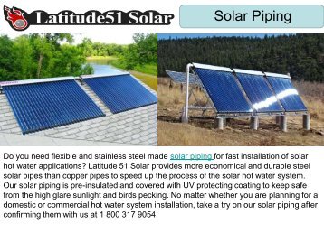 Solar Piping