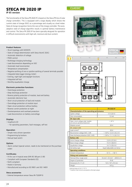 Steca Elektronik Catalog PV Off Grid (25|2018)