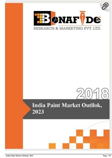 India Paint Market Outlook, 2023
