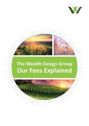 Wealth Design Fees Explained Brochure