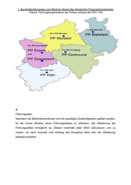 Führungsorganisation der Polizei anhand der PDV 100 - Deutscher ...