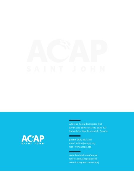 ACAP Saint John - Annual Report 2016-2017