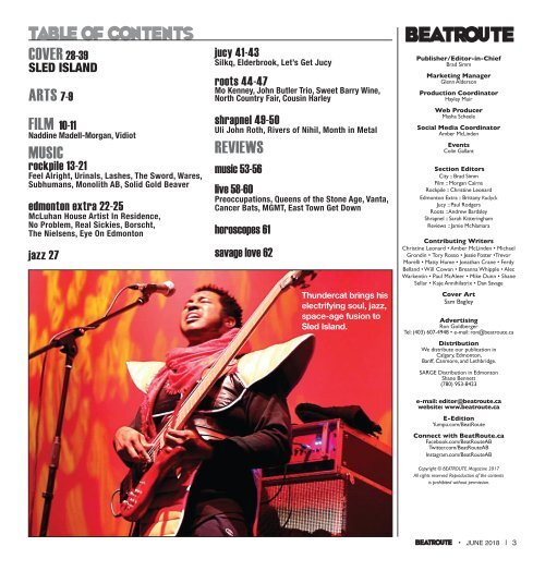 BeatRoute Magazine [AB] print e-edition - [June 2018]