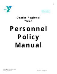 ORYMCA Employee Personnel Policy 2018