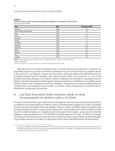 Los desafíos de América Latina y el Caribe con respecto al financiamiento para el desarrollo en el contexto de la Agenda 2030