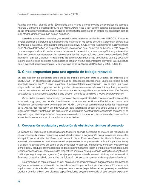 La convergencia entre la Alianza del Pacífico y el MERCOSUR: Enfrentando juntos un escenario mundial desafiante