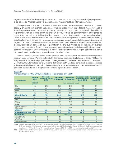 La convergencia entre la Alianza del Pacífico y el MERCOSUR: Enfrentando juntos un escenario mundial desafiante