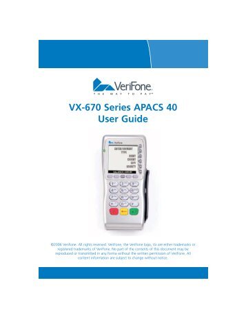 Verifone VX670 Manual