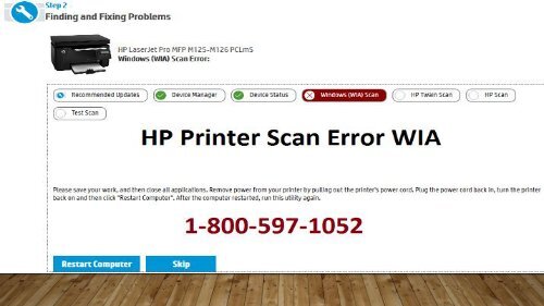 How To Fix HP Printer Scan Error WIA 1-800-597-1052