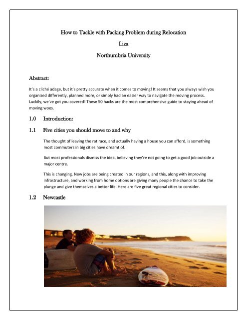 How to Tackle with Packing Problem during Relocation