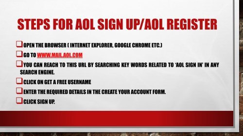 1-800-488-5392 | AOL Sign Up, AOL Register Help