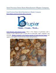 Semi Precious Stone basin Manufacturer Blupier Company