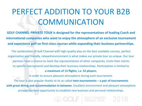 Golf Channel Private Tour 2018