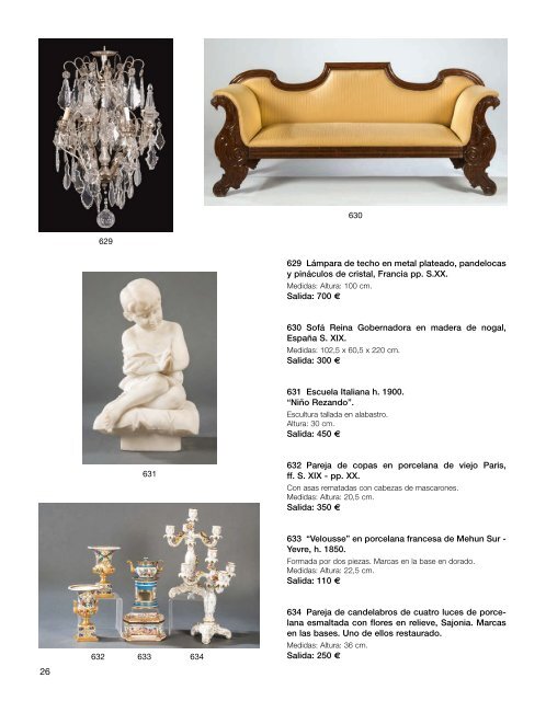 Catálogo Artes Decorativas. Subasta Julio 2018