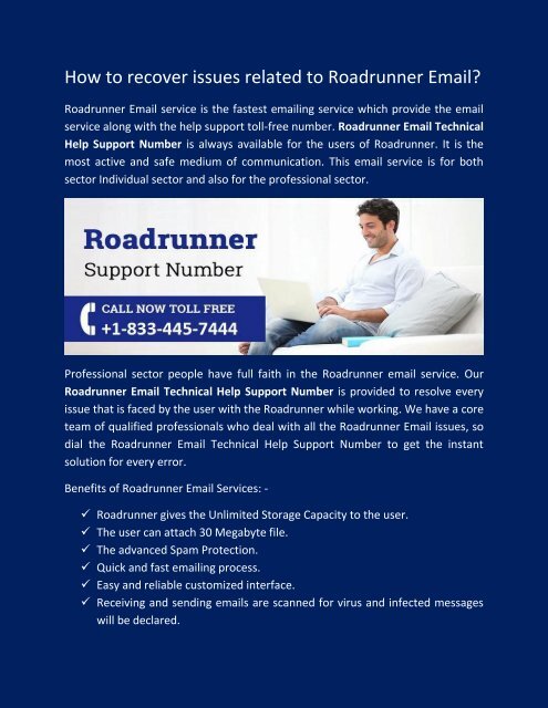 Get +1-833-445-7444 Roadrunner Email Support Number