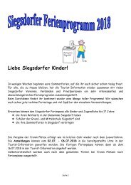 Ferienprogramm 2018 - Heft zum Blättern