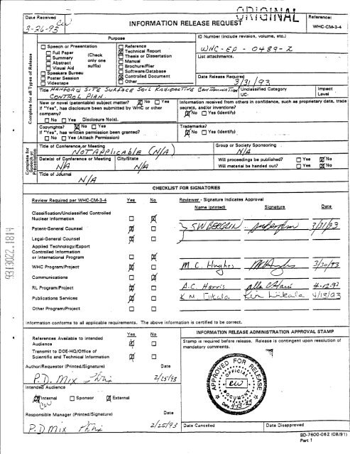 IS PAGEli - Hanford Site