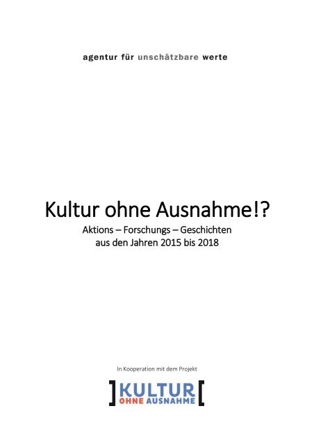 Kultur ohne Ausnahme!?