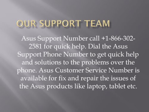 Asus Laptop Support  +1-866-302-2581