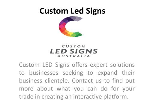 Outdoor Programmable Led Signs - Customled Signs
