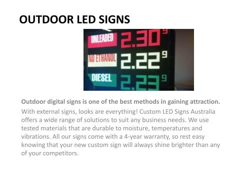 Outdoor Programmable Led Signs - Customled Signs