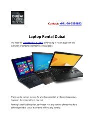 Laptop Rental Dubai