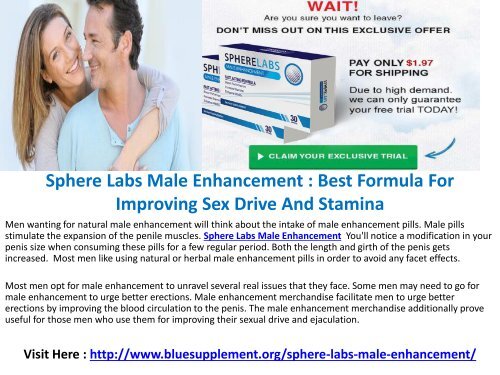  Sphere Labs Male Enhancement : It will Enhance Your Sexual Stamina And Desire
