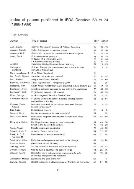 ifda dossier 74 - Dag Hammarskjöld Foundation