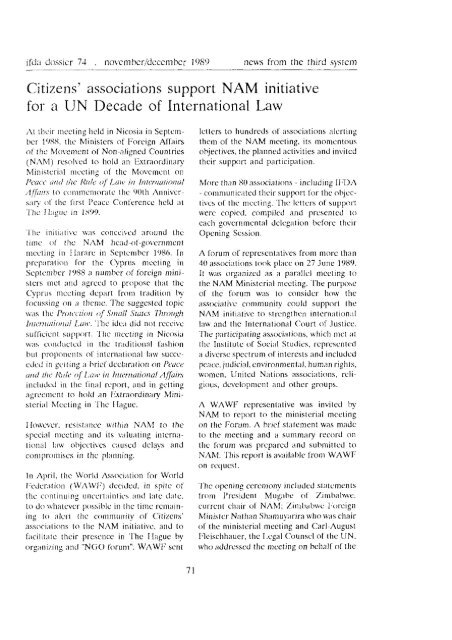 ifda dossier 74 - Dag Hammarskjöld Foundation