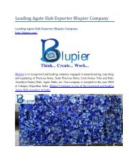 Leading Agate Slab Exporter Blupier Company