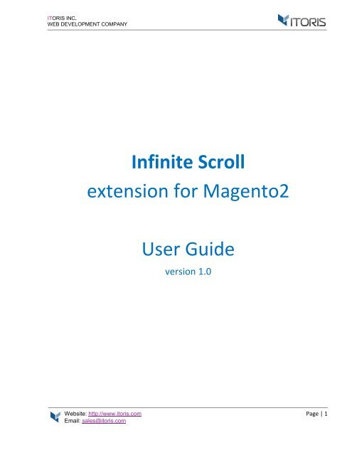 Magento 2 Infinite Scroll Extension by ITORIS