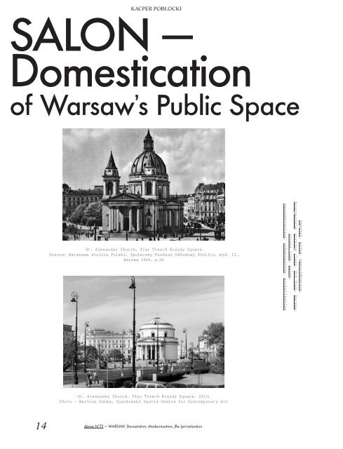 Warsaw: Devastation, Modernization, (Re-)privatization, dérive - Zeitschrift für Stadtforschung, Heft 72 (3/2018)