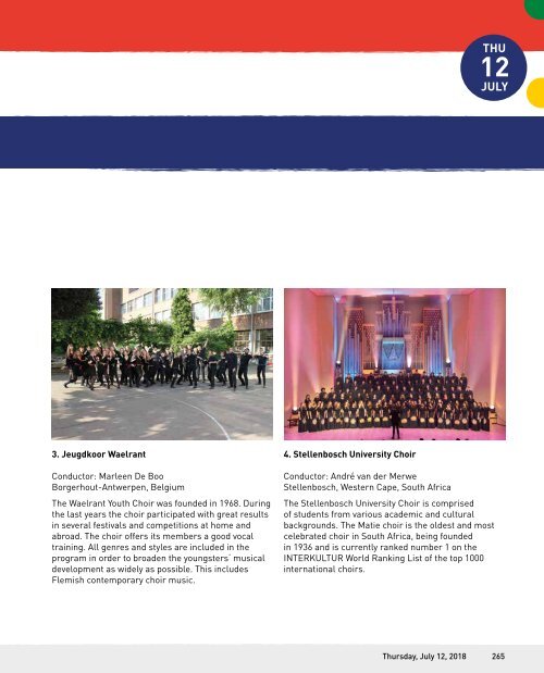 World Choir Games Tshwane 2018 - Program Book