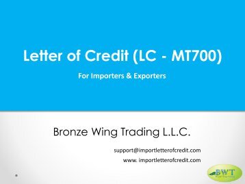 Letter of Credit - LC-MT700