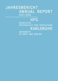 jahresbericht annual report - Staatliche Hochschule für Gestaltung ...