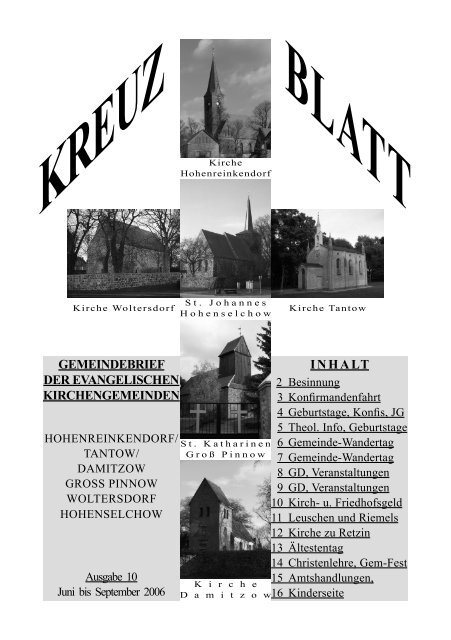 KREUZBLATT - Pfarrsprengel Hohenselchow