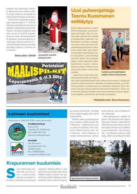 Vankkuriviesti 1 / 2018