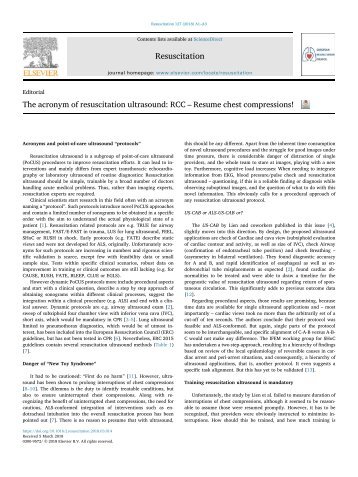 Damjanovic D et al. Resuscitation 2018