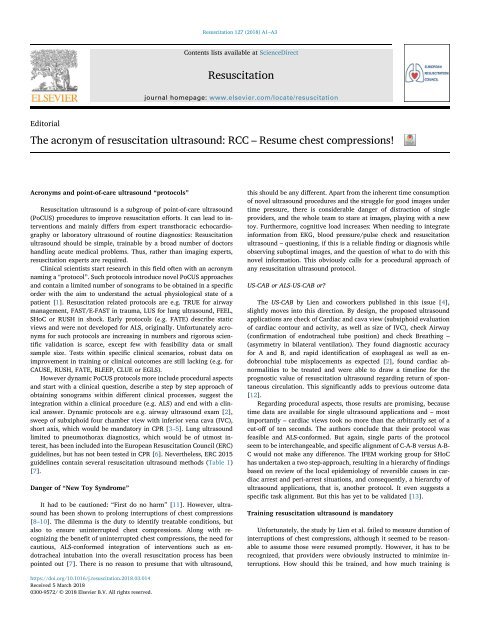 Damjanovic D et al. Resuscitation 2018