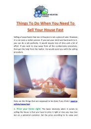 Things To Do When You Need To Sell Your House Fast