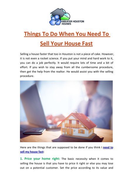 Not known Factual Statements About How To Sell Your House Fast In Snohomish County By Doing ... 