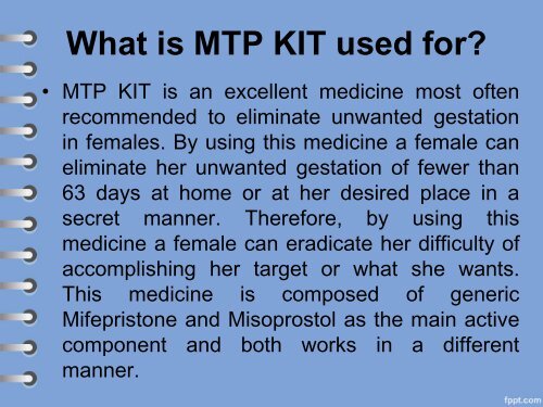 WANT TO BE FREE FROM UNWELCOMED GESTATION USE MTP KIT FOR ABORTION