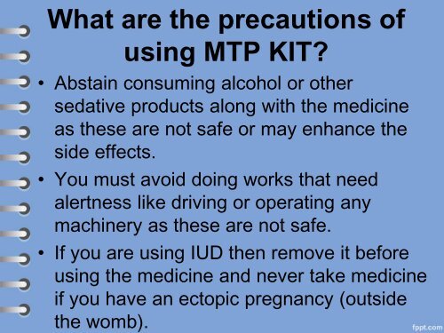 WANT TO BE FREE FROM UNWELCOMED GESTATION USE MTP KIT FOR ABORTION